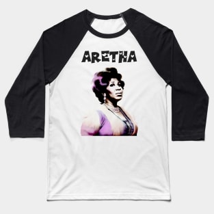 Aretha Franklin - Retro Soul Fan Design Baseball T-Shirt